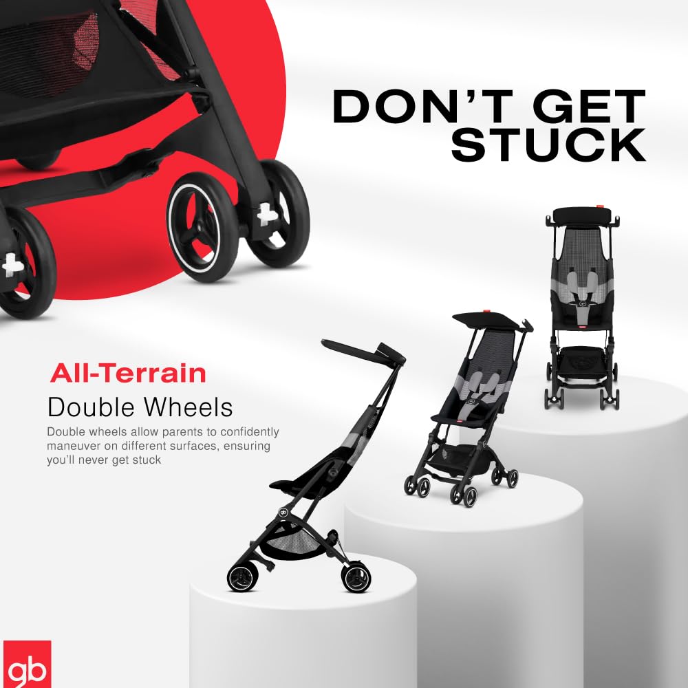 Pockit Air All Terrain Ultra Compact Lightweight Travel Stroller